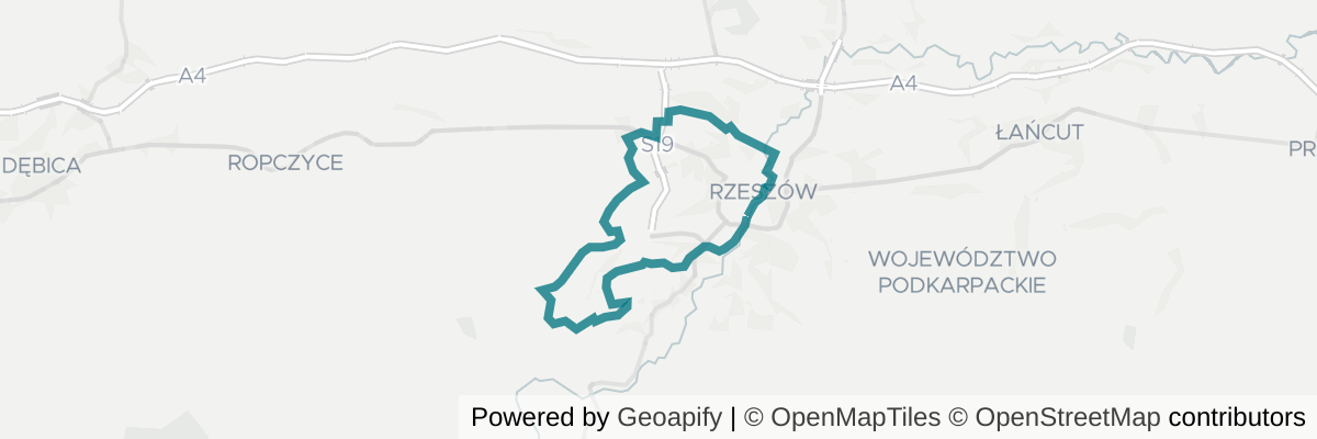 Mapa trasy wyzwania Wakacyjna Pętla GŚ 26